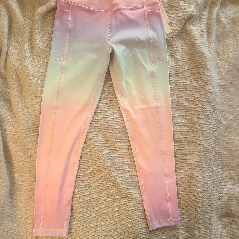 Pastel Rainbow Leggings with Pockets - Picture 2 of 5